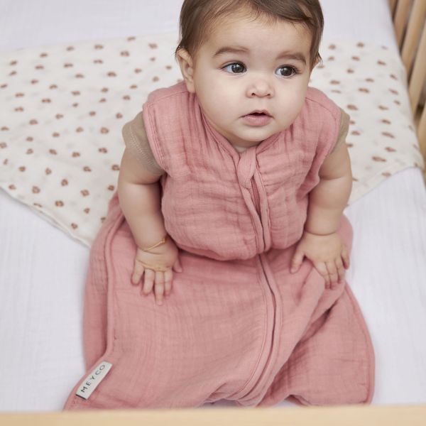Meyco Baby Hydrofiele Slaapzak  – 110 cm – Old Pink