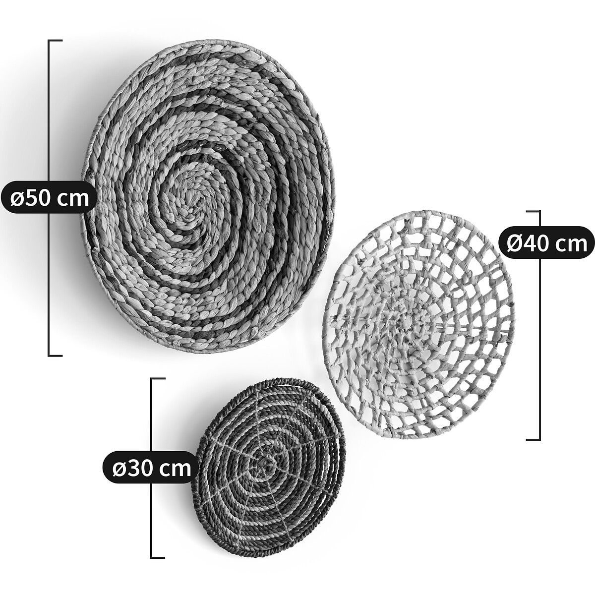 LA REDOUTE INTERIEURS<br>Conjunto de 3 decorações de parede, Aslal