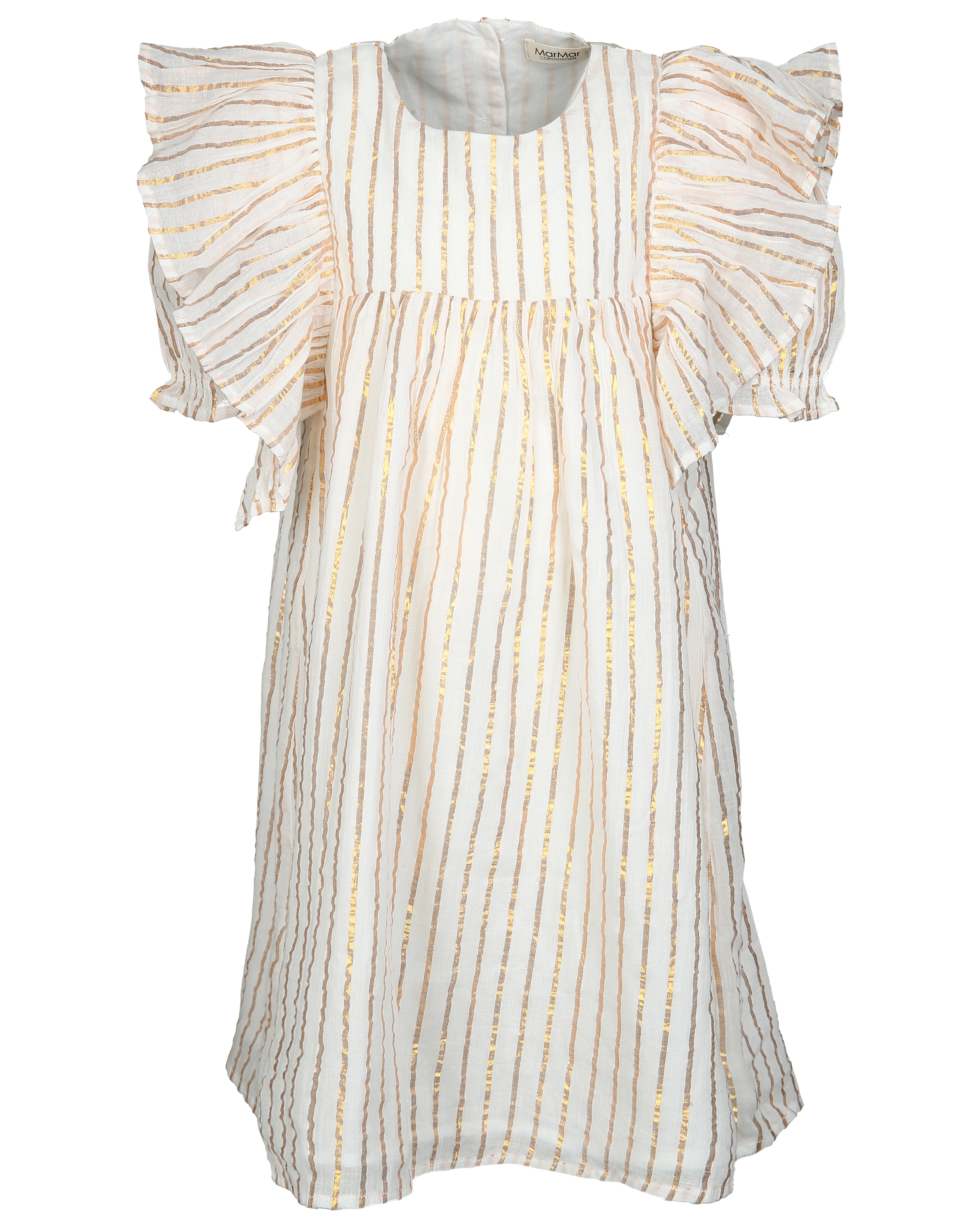 Kurzarmkleid DAILYN STRIPES in gold