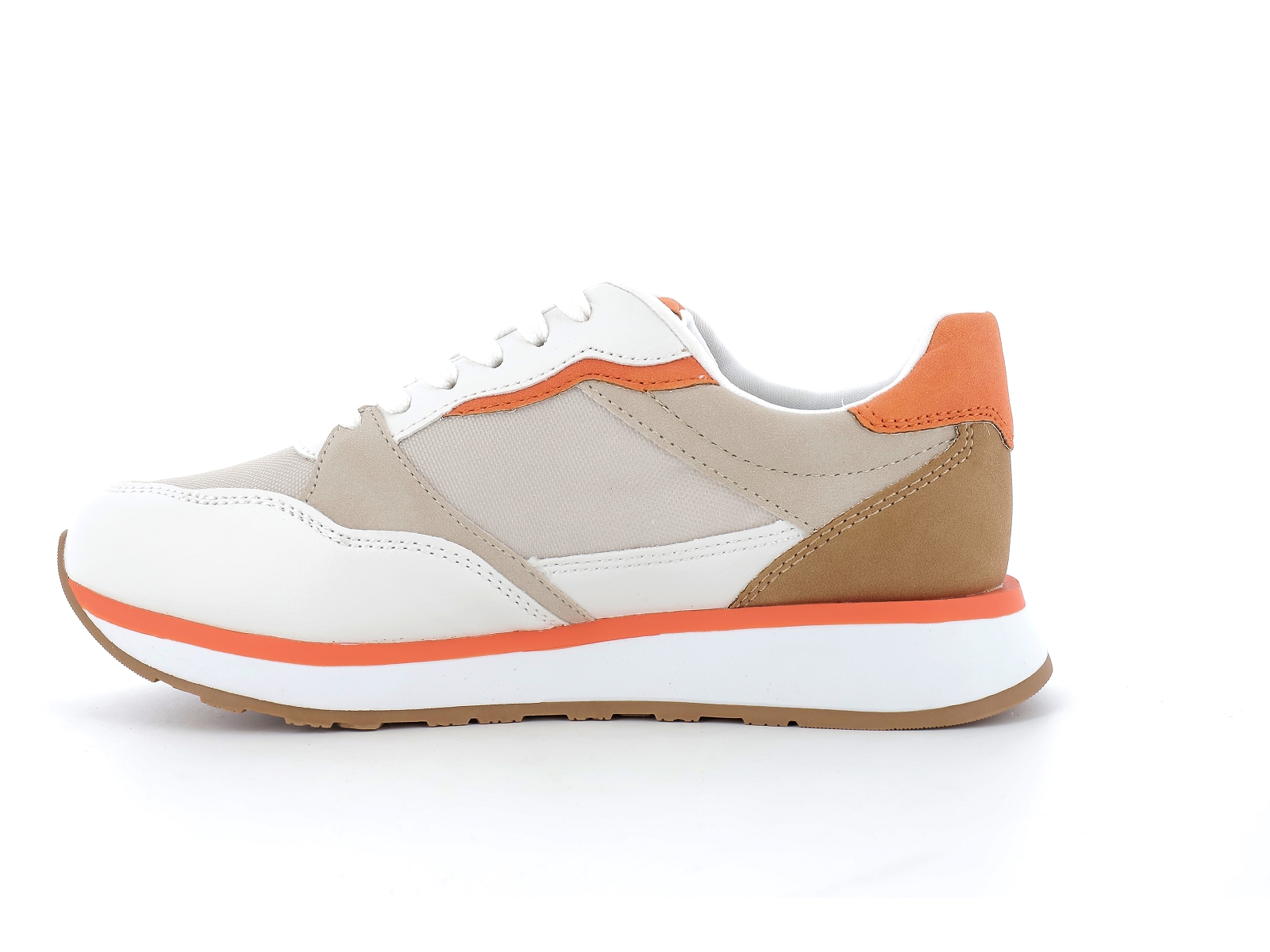 Tamaris-23701 Matières combinées Beige Orange