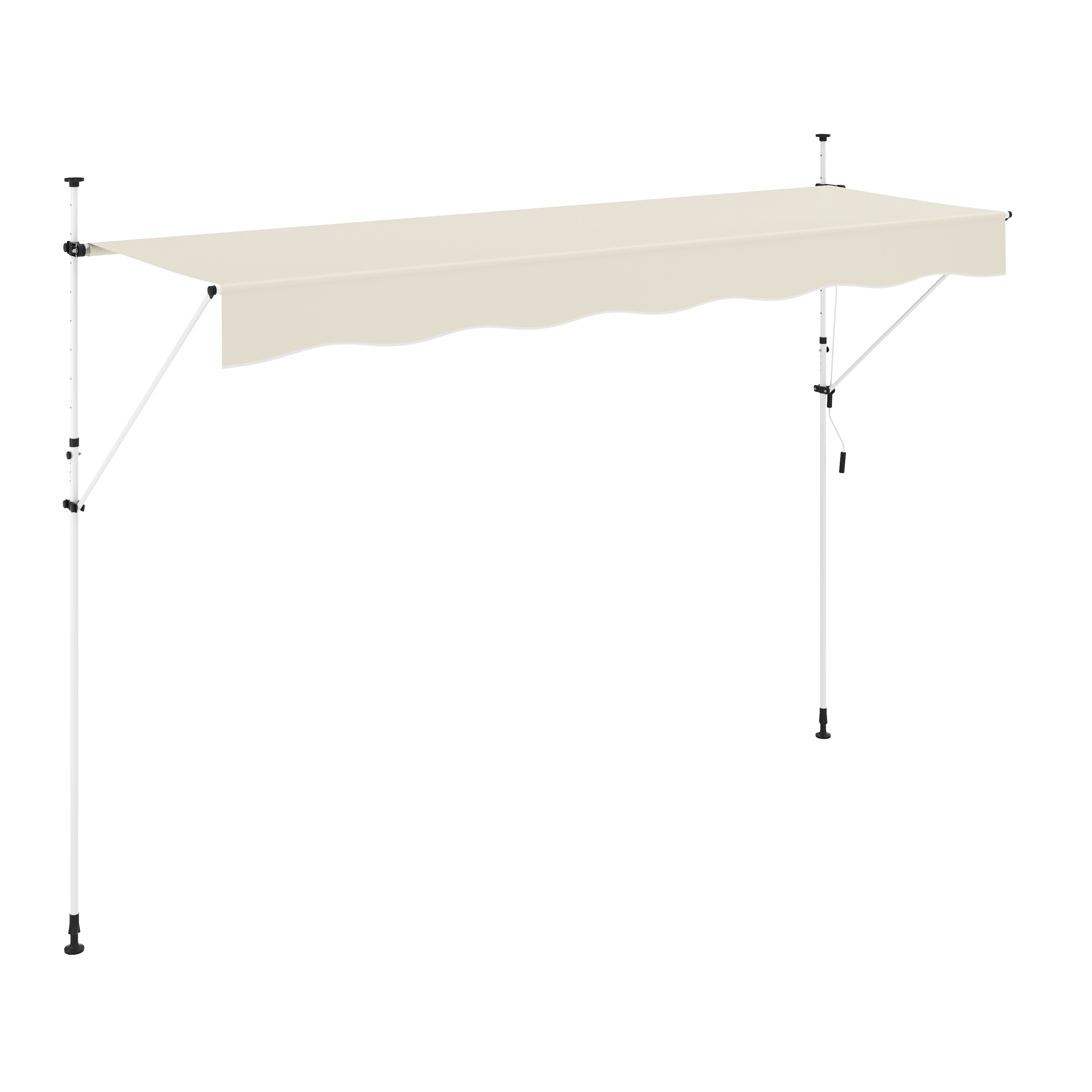 Balkonmarkise 400 x 120 cm beige