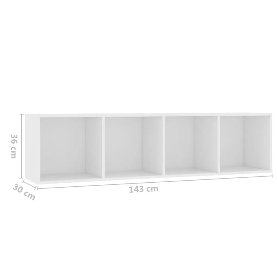 vidaXL - Boekenkast - Wit - Bewerkt hout