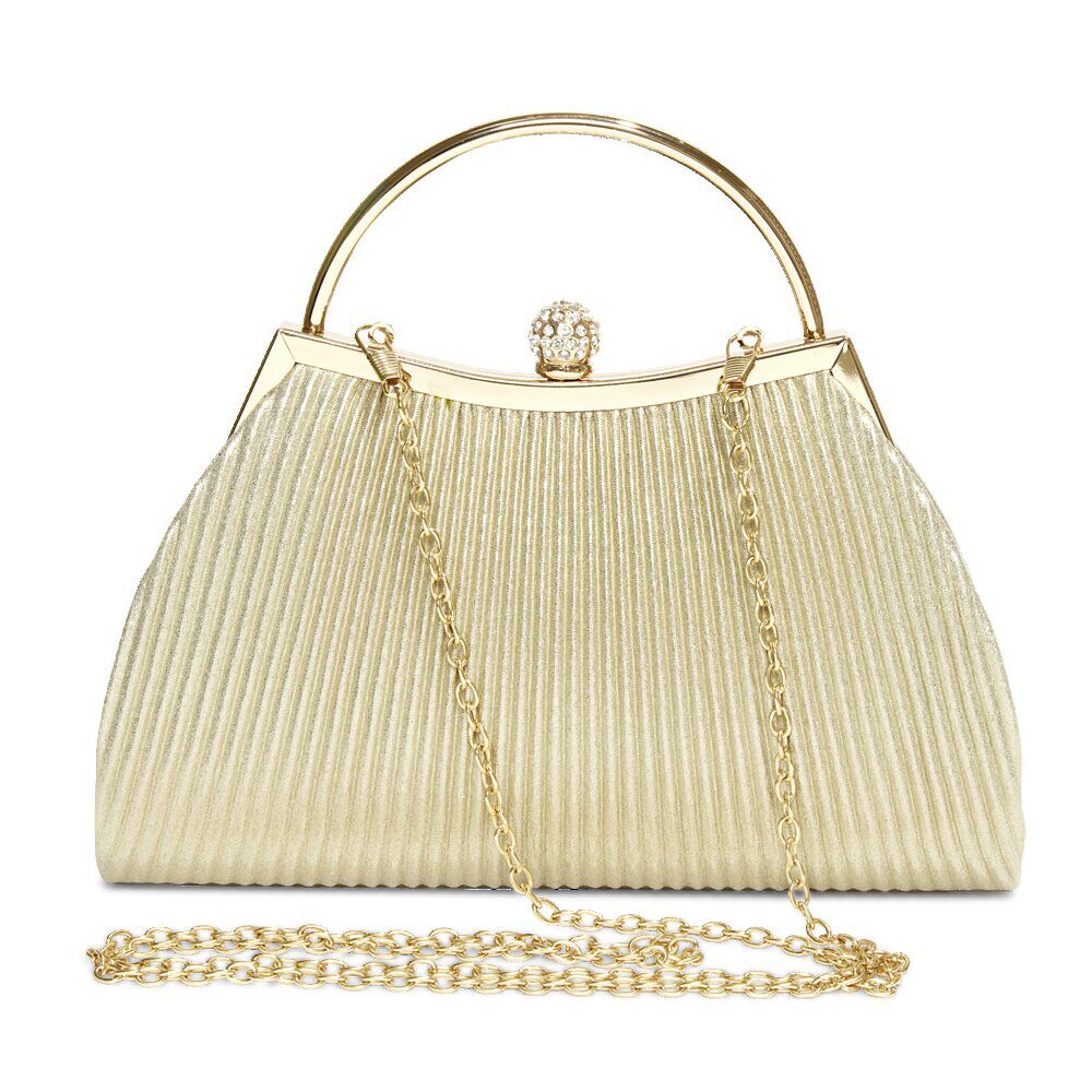 Sac à main pailleté beige 23,8x5,4xH19cm