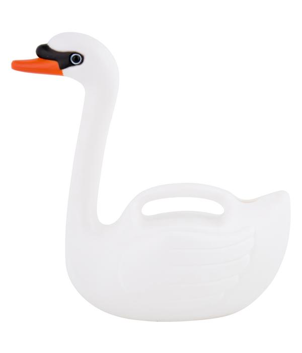 Esschert Kunststoff-Gießkanne Schwan, weiß,