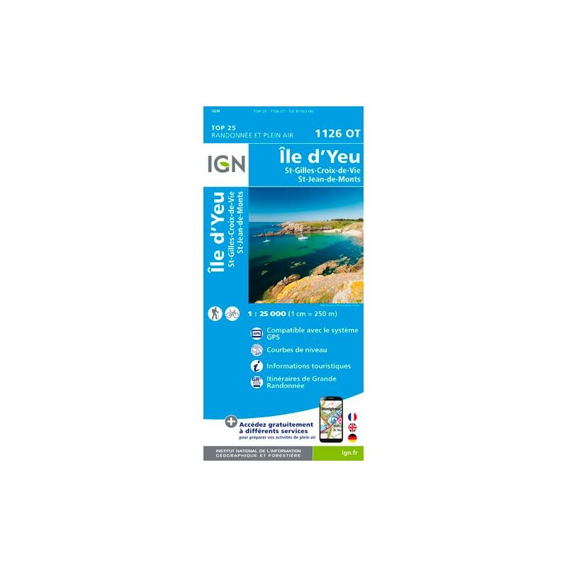 Ile-D'Yeu / Saint-Gilles - Croix-De-Vie - Carte topographique