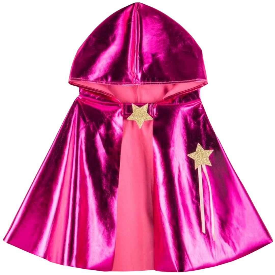 Ratatam verkleedcape metallic roze
