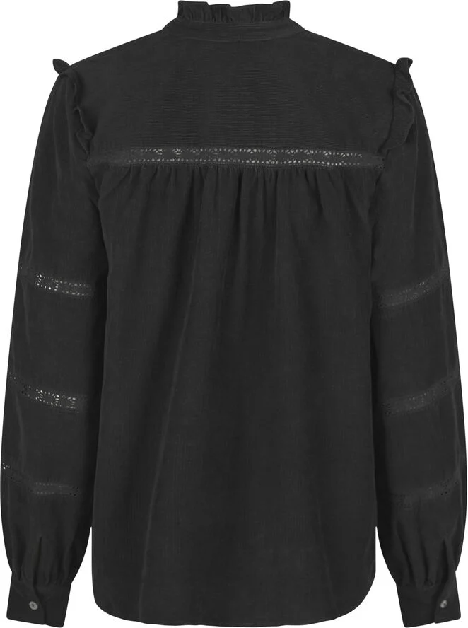 Neo Noir Isala Corduroy Shirt Black
