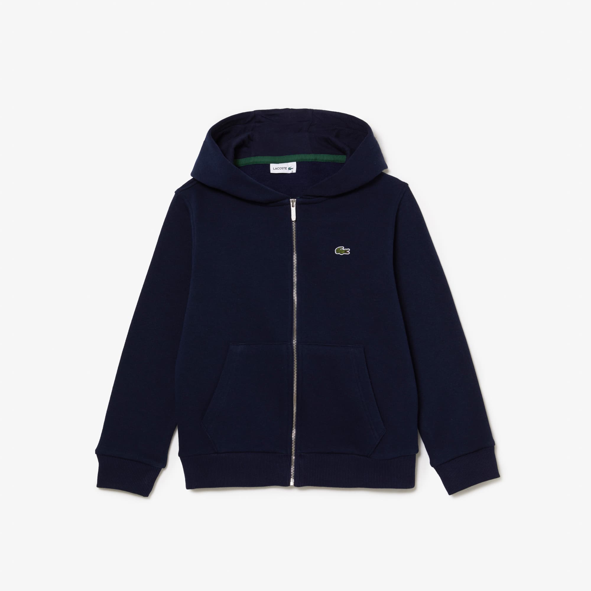 Sweatshirt zippé à capuche enfant Lacoste avec poche kangourou Pullovers & Sweatshirts - Bleu - Lacoste - Enfant