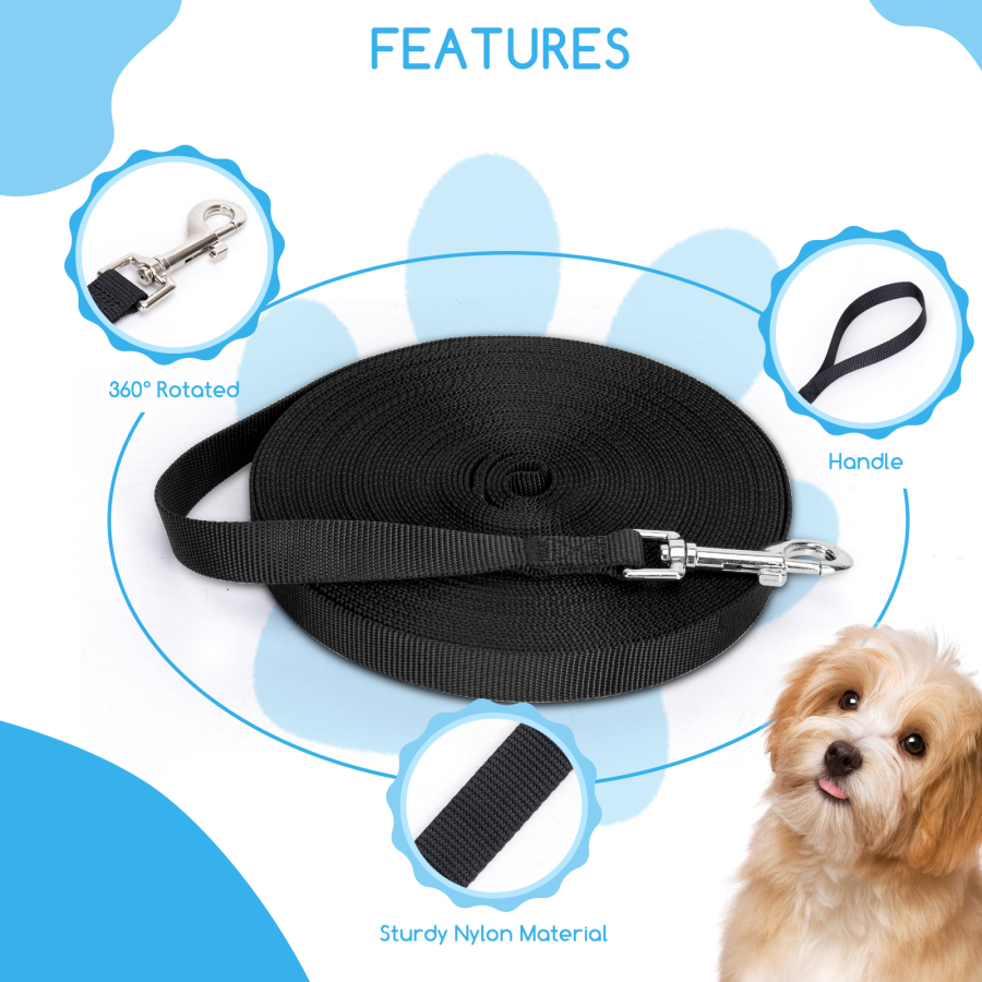 Guia de adestramento Nobleza para cães, 5m/10m/15m para cães de grande e pequeno porte, ideal para acampamentos, passeios e treinamento de animais de estimação.