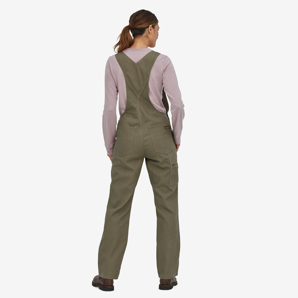Damen-Latzhose aus Hanf-Canvas für alle Jahreszeiten – Lang