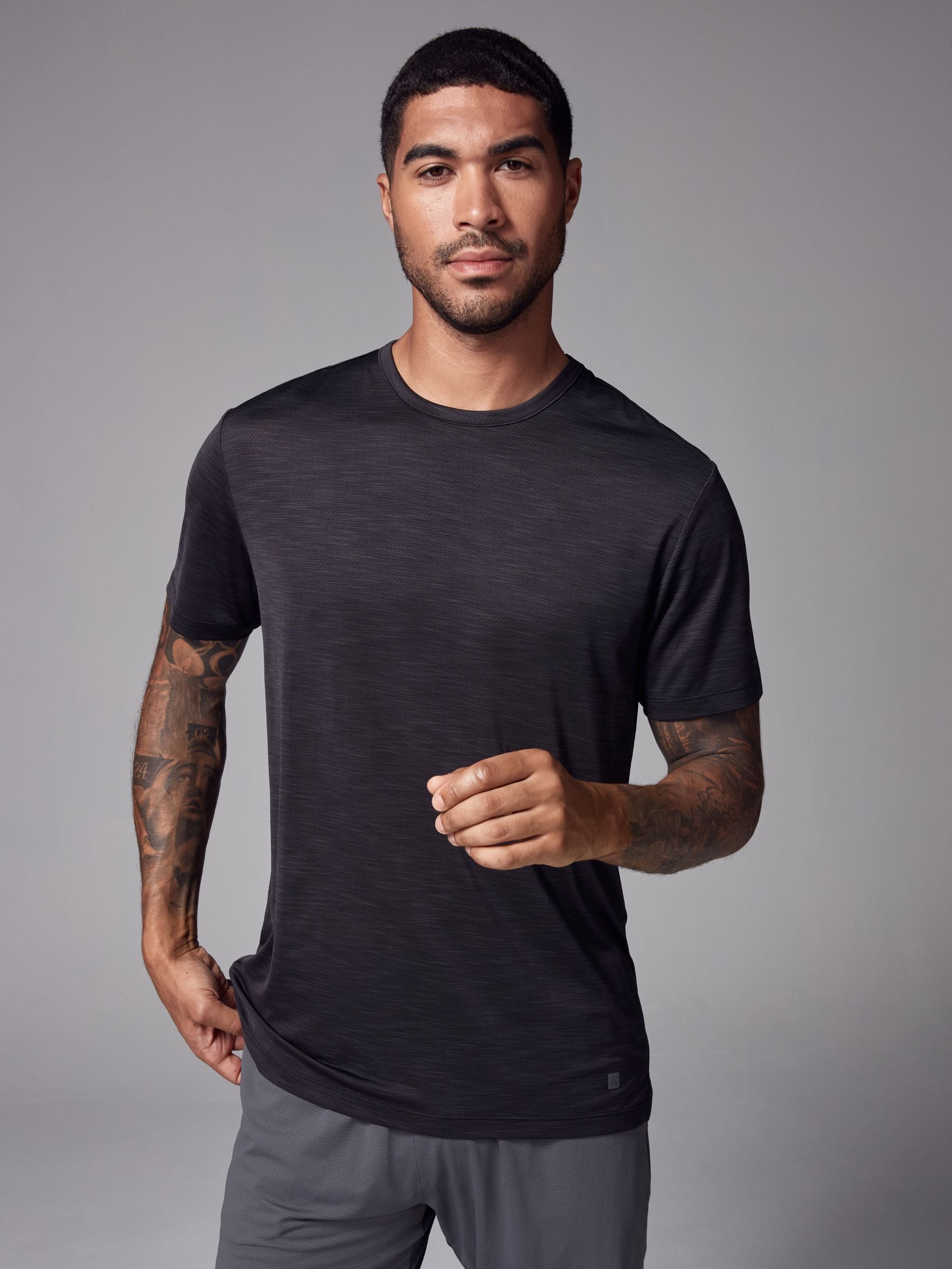 Zwart - T-shirt met korte mouwen - Active Gym Trainingstop