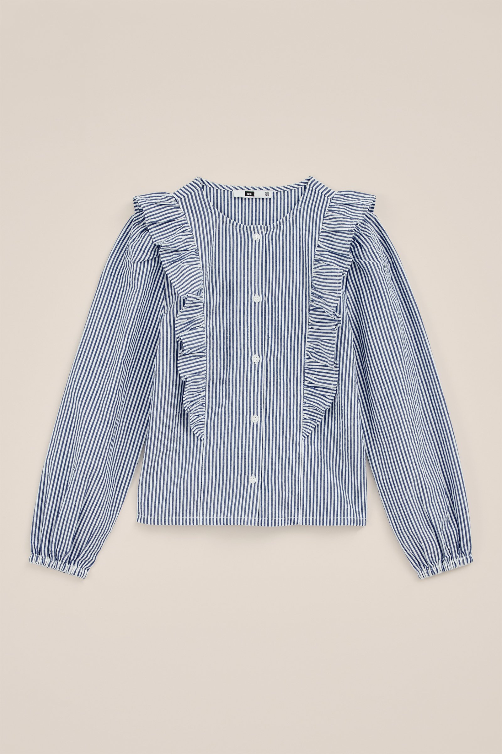 Meisjes blouse met dessin WE Fashion Blauw