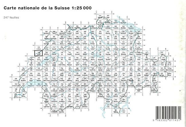 BUNDESAMT - 1143 LE LOCLE ECHELLE 1 25 000