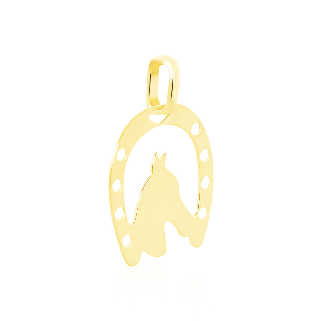 Pendentif Egide Fer A Cheval Or Jaune