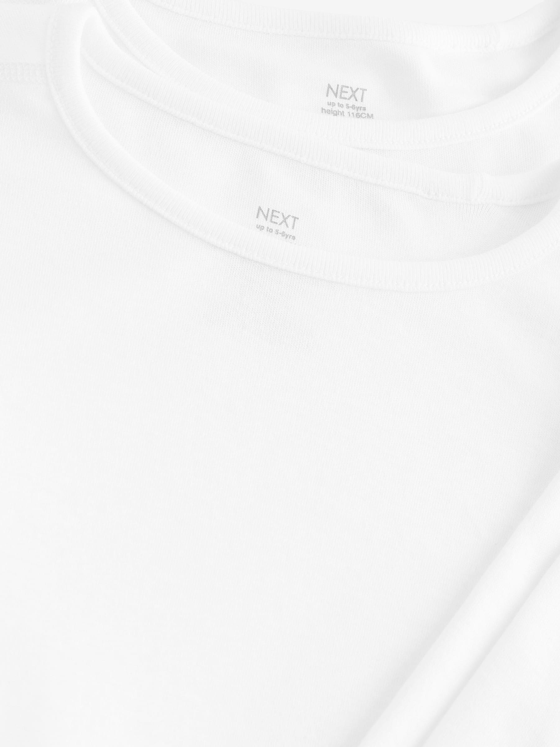 Wit - Kind To Skin T-shirts met lange mouwen 2 stuks (9mnd-12jr)