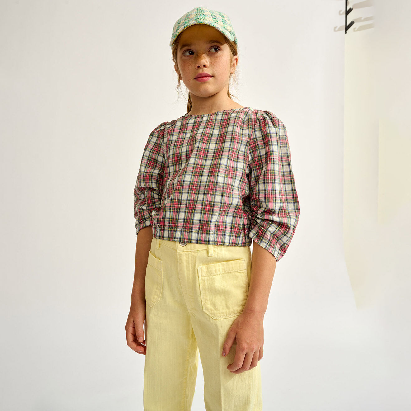 Bellerose Blouse en Coton & Lin Aria à carreaux multicolore