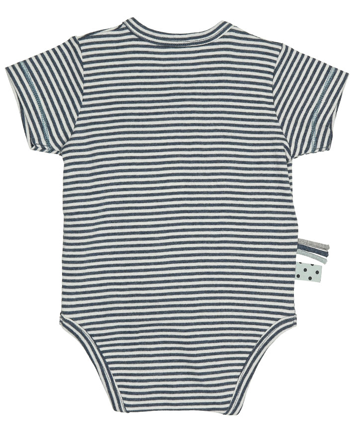 Wickel-Kurzarmbody SLEMA in indigo melange