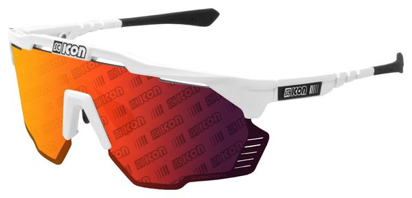 Scicon Sports Aeroshade Kunken Monogram Lunettes De Soleil De Performance Sportive (Scnpp Red Multimirror Monogramme/Luminosité Blanche)
