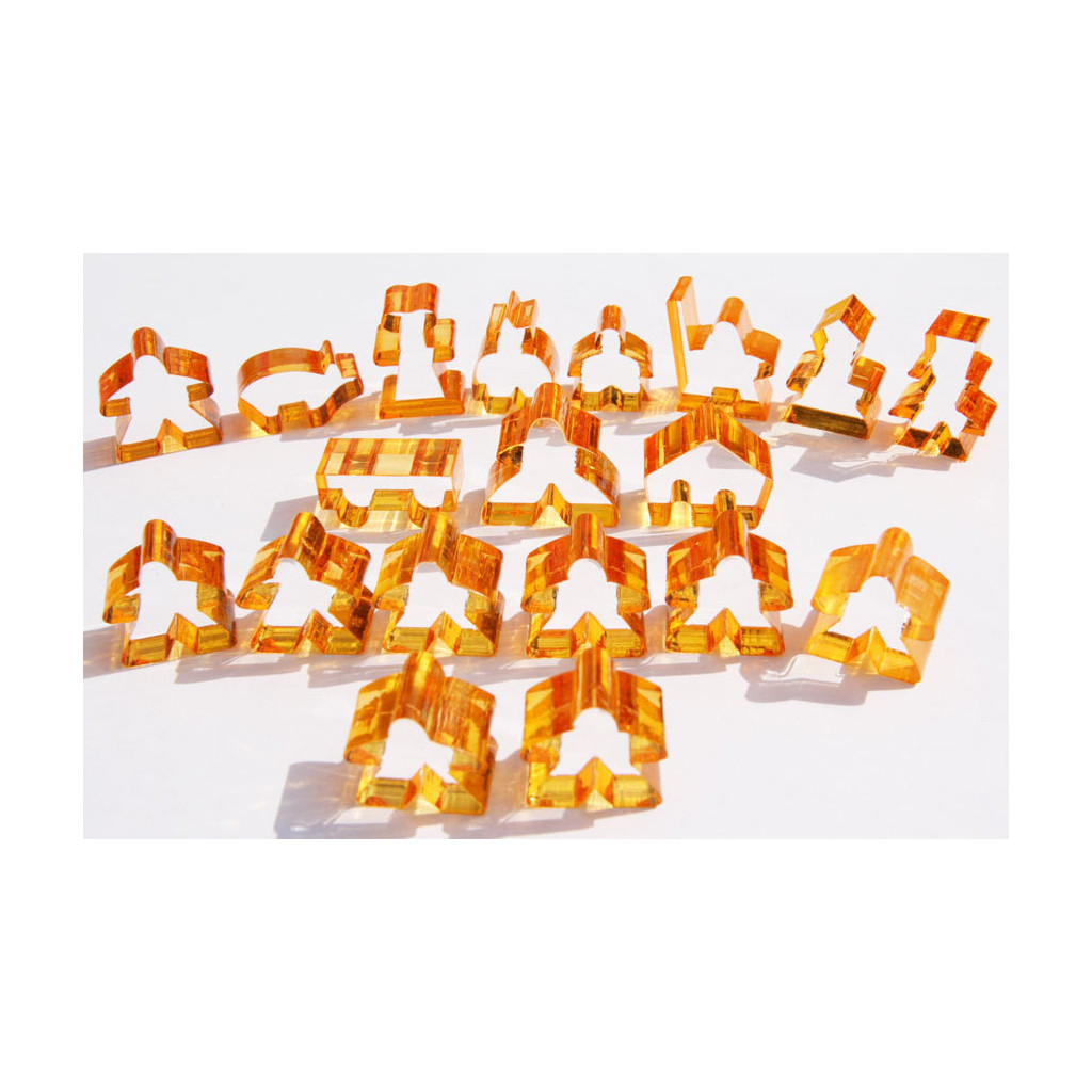 Carcassonne - Set de 19 Meeples Transparents