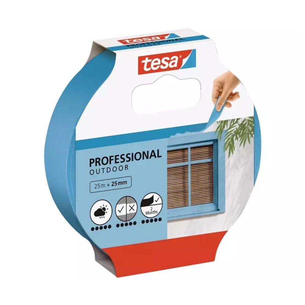 MASKERINGSTAPE TESA PROFESSIONAL PAINT OUTDOOR 25MX25MM