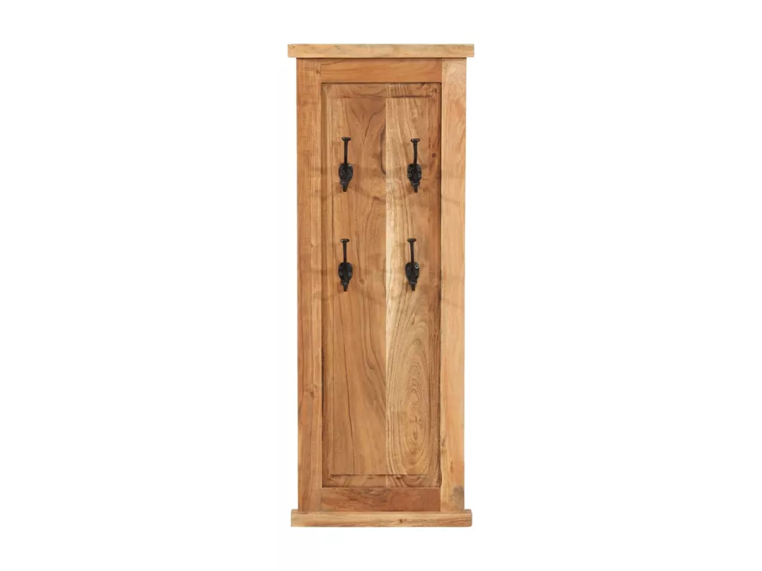 Porte-manteaux 2 pcs Bois massif d'acacia 38x100 cm