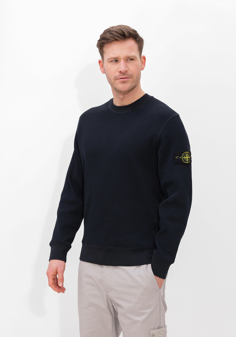 donkerblauwe stone island sweater sweatshirt s0051