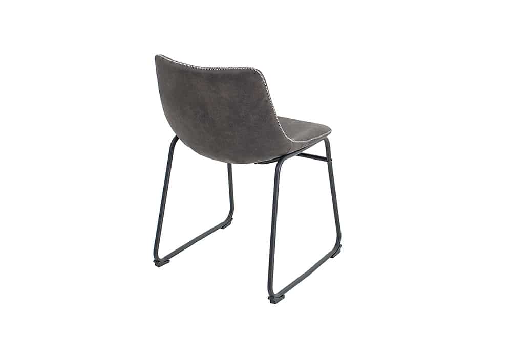 Industrial Design Stuhl DJANGO vintage grau mit Eisengestell