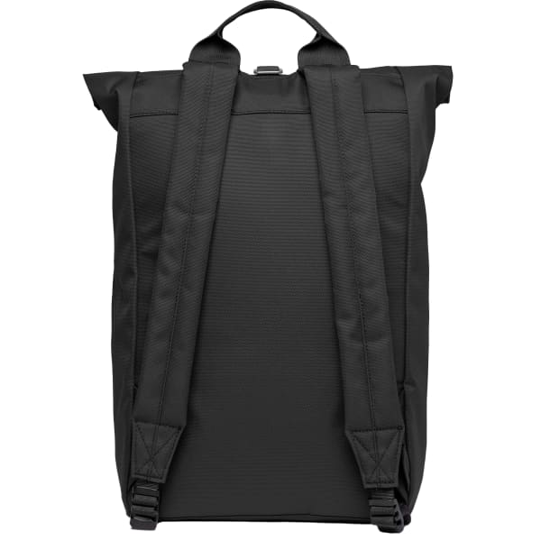 Sac à dos lifestyle SANDQVIST ICON ROLLTOP BACKPACK L BLACK/ BLACK WITH BLACK LEATHER