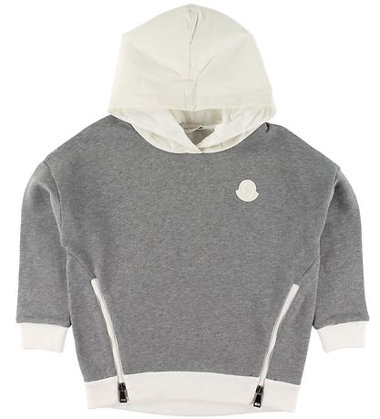 Moncler H?ttetr?je - Gråmeleret/Hvid