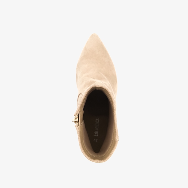 Blue Box dames enkellaarsjes met hak beige
