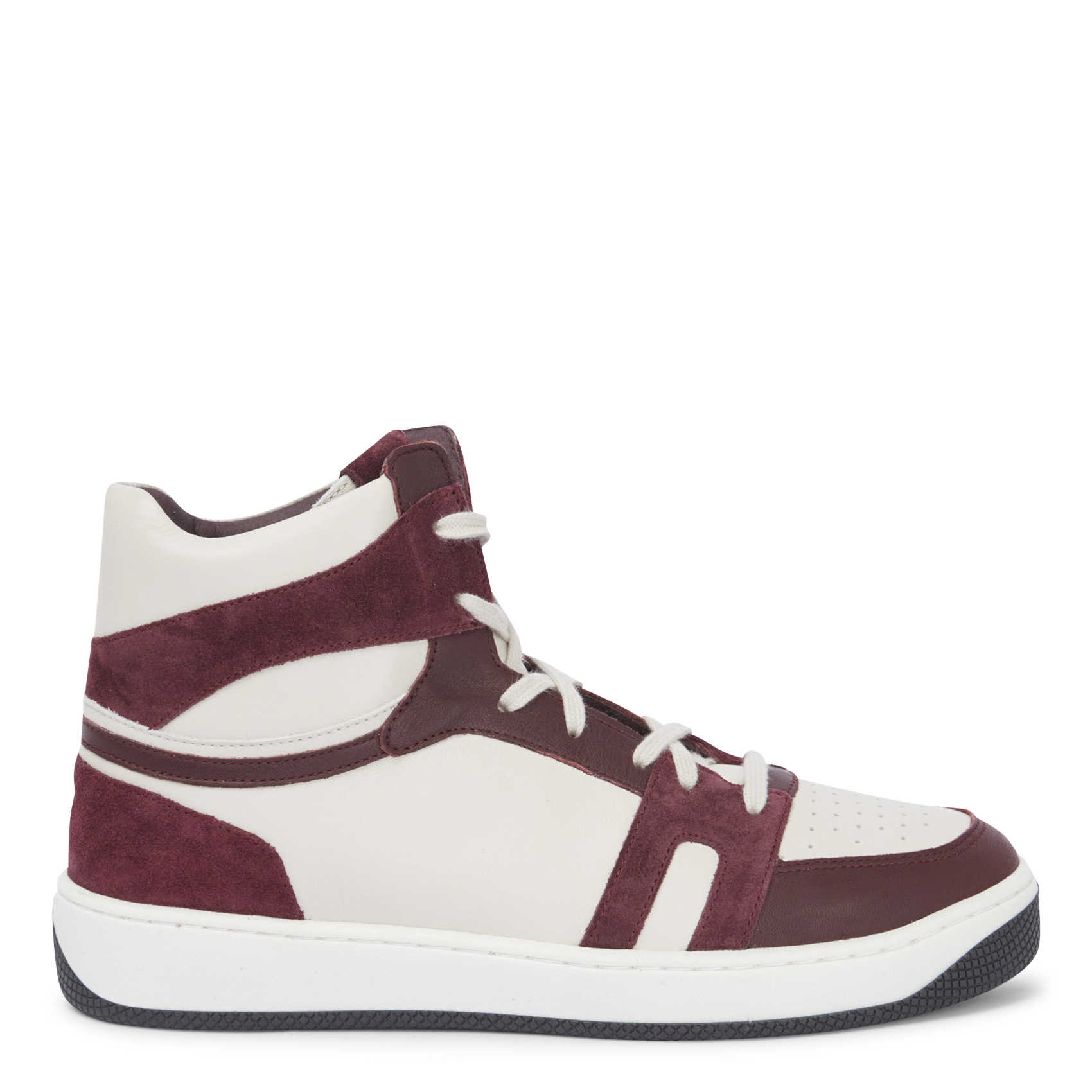 LUCAS - Baskets montantes en cuir | Rouge