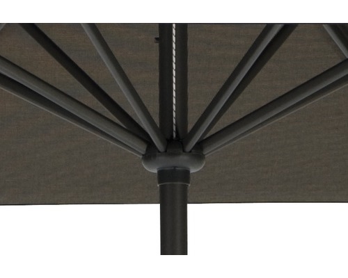 Schneider Korsika parasol Ø 320 H 250 cm, polyacryl 250 g/m², bruin melange