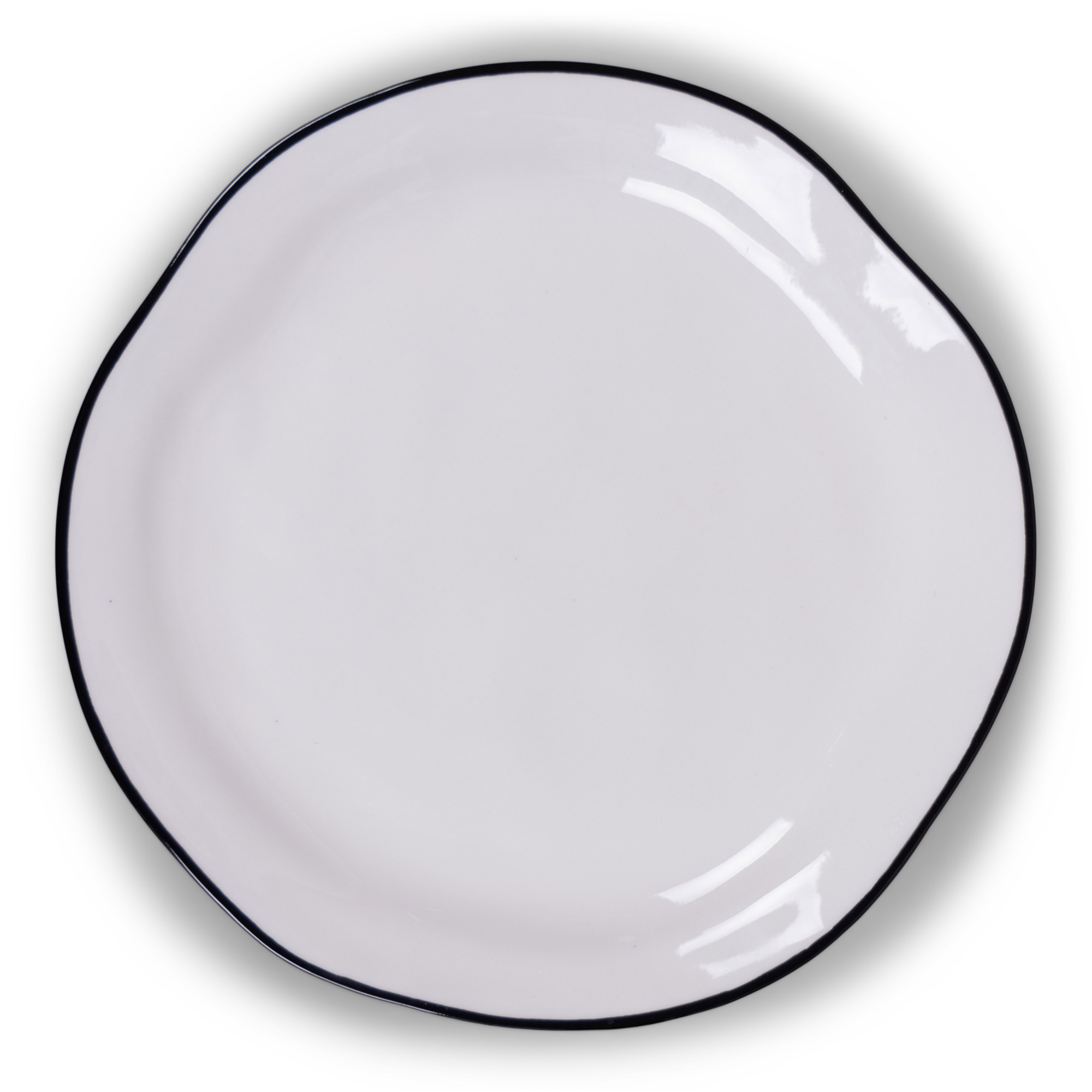 Dinerbord Ayana beige/black Ø25,5 cm - set van 4