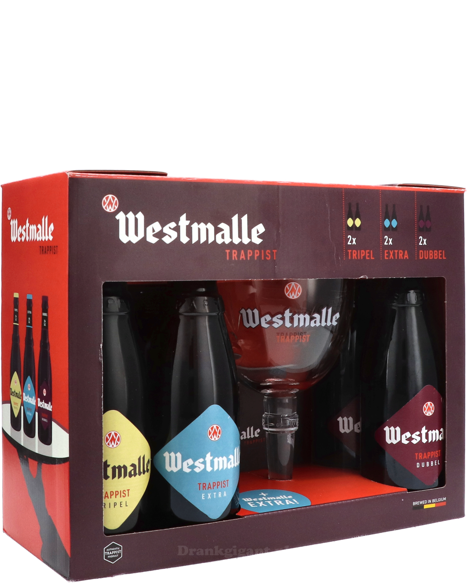 Westmalle Cadeaupakket 6 Fles met Bokaal 198 cl