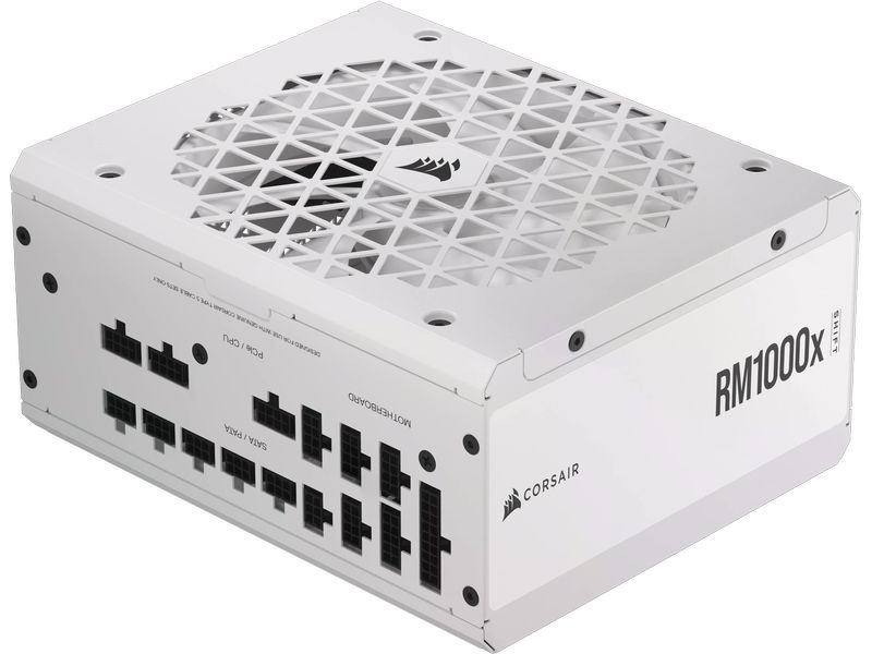 Corsair Netzteil RMx SHIFT White RM1000x 1000 W Vollmodulares ATX-Netzteil mit 1000 W und 80 PLUS Gold Zertifizierung