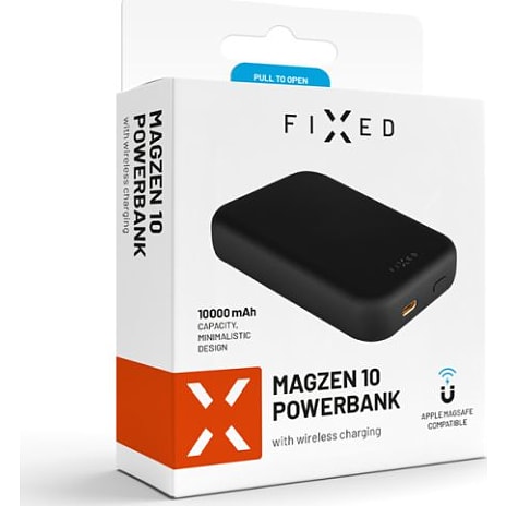 Fixed trådløs powerbank 10.000 mAh - sort