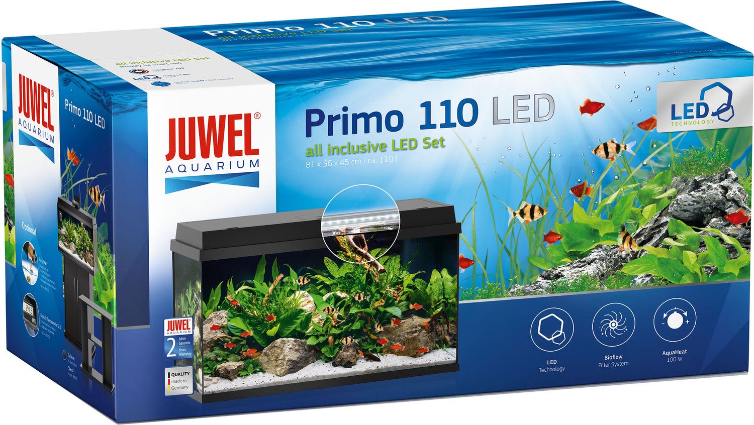 Juwel aquarium Primo 110 LED zwart82 x 37 x 41,5 cm