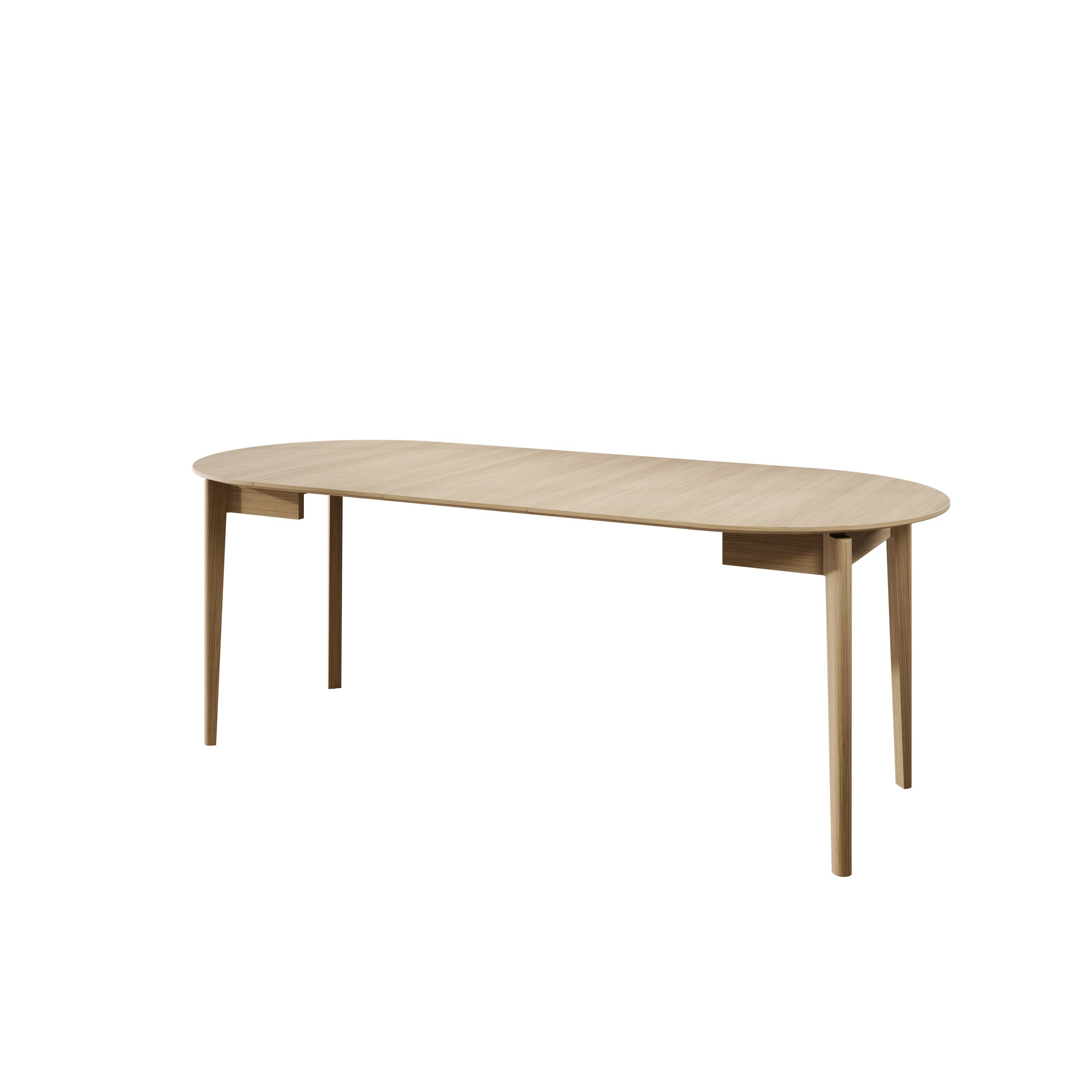 Portino - Eetkamertafel - Licht eiken - 90-210x90x77cm