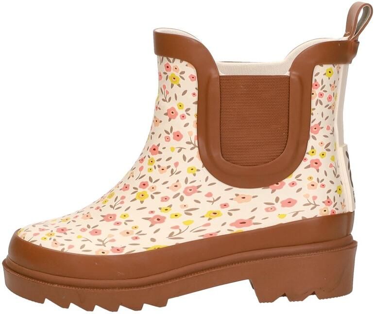 XQ Footwear Kids print Chelsea Rubber Rainboot Kinderlaarzen Beige