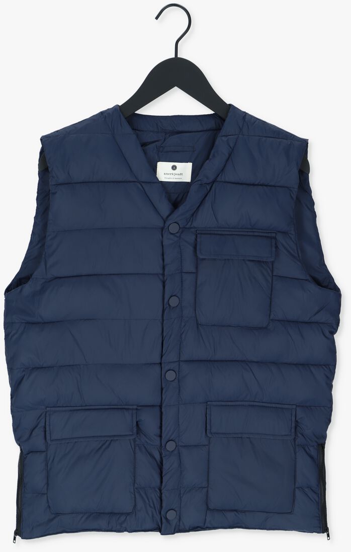 ANERKJENDT blauwe anerkjendt bodywarmer akrasmus padded gilet