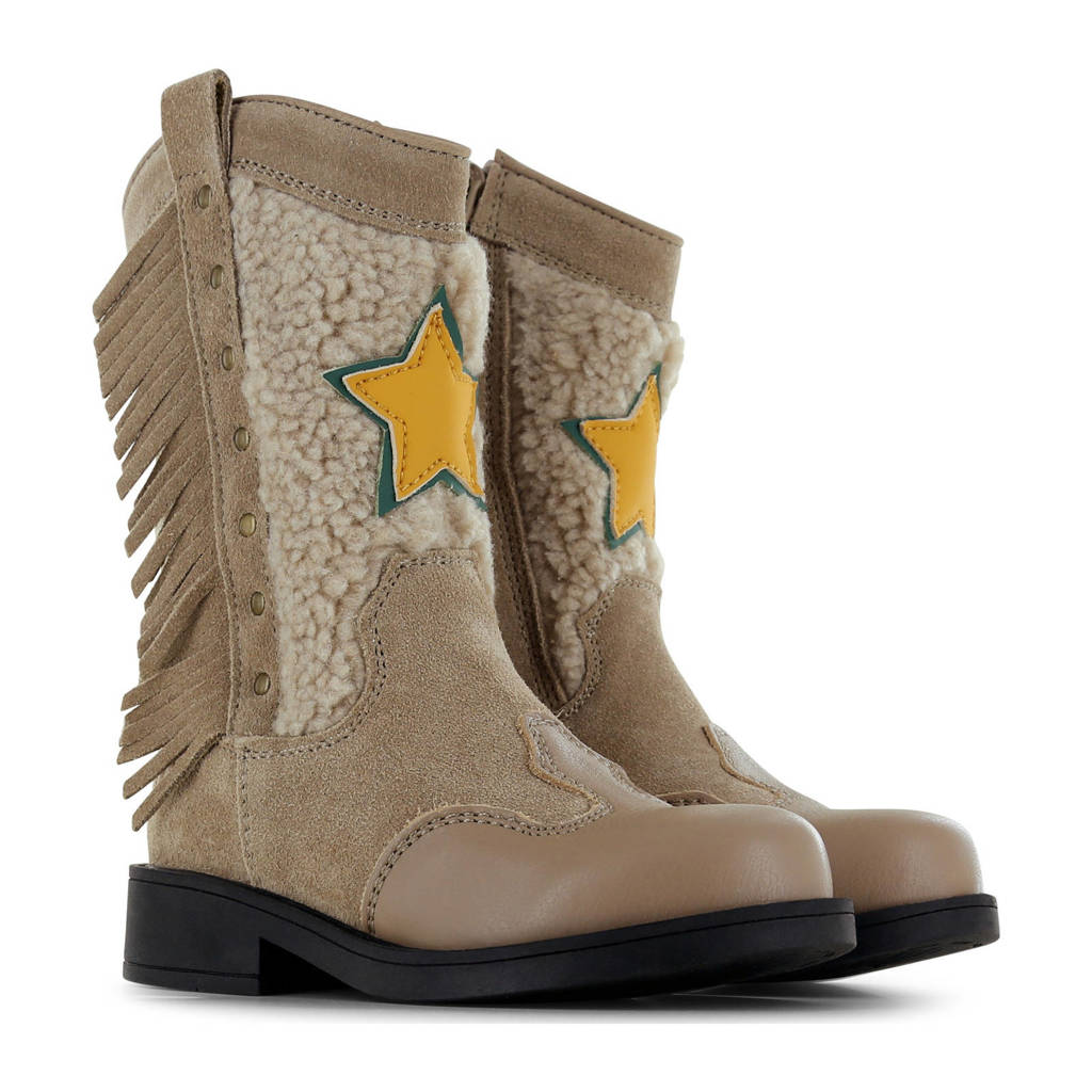 Shoesme suède cowboylaarzen taupe