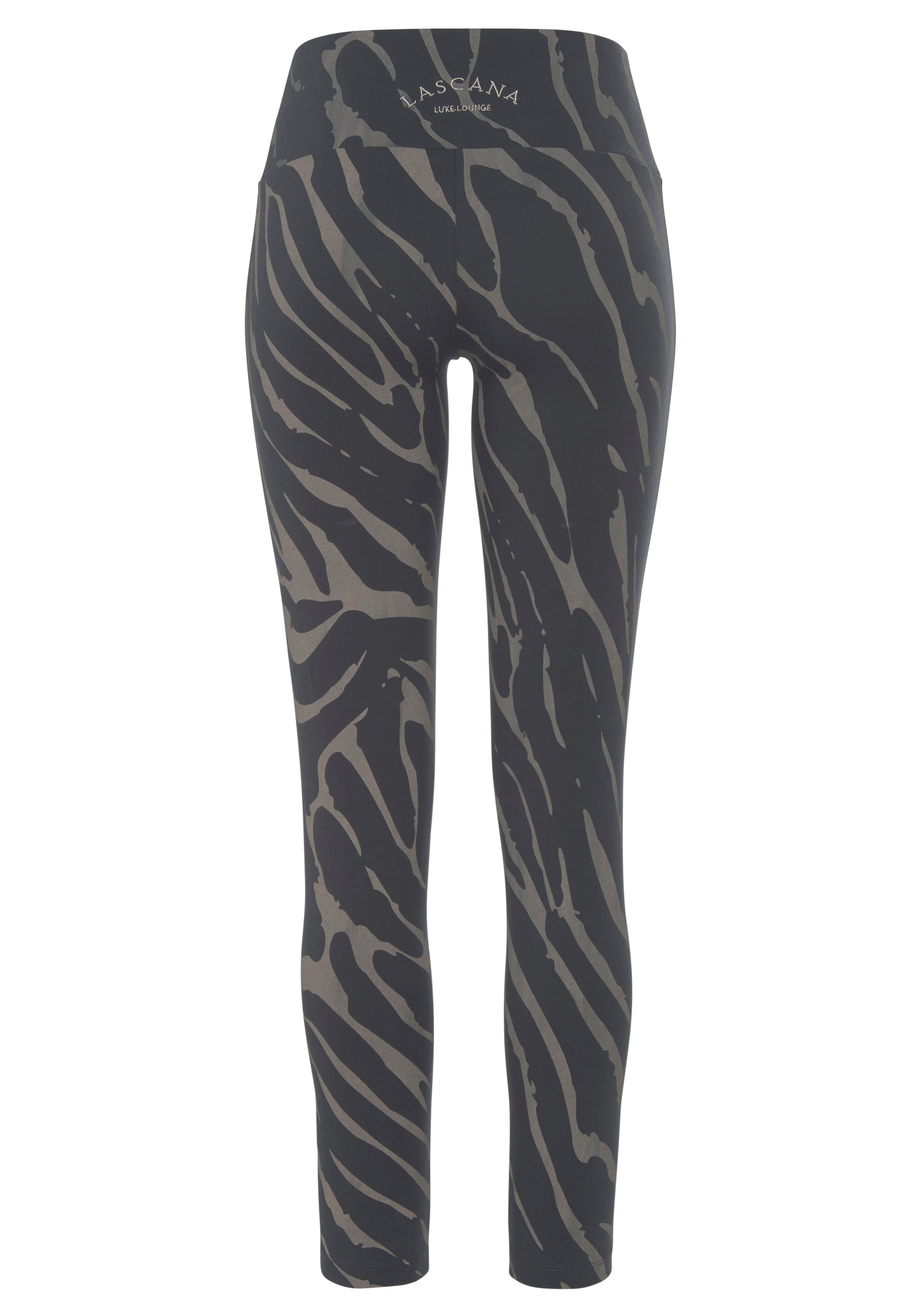 LASCANA Leggings  mit Zebramuster und breitem Bund, Loungewear