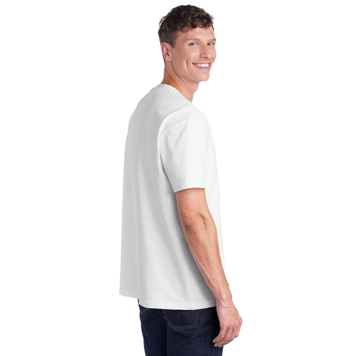 Jonas Nielsen Herren T-Shirt mit Brusttasche weiss
