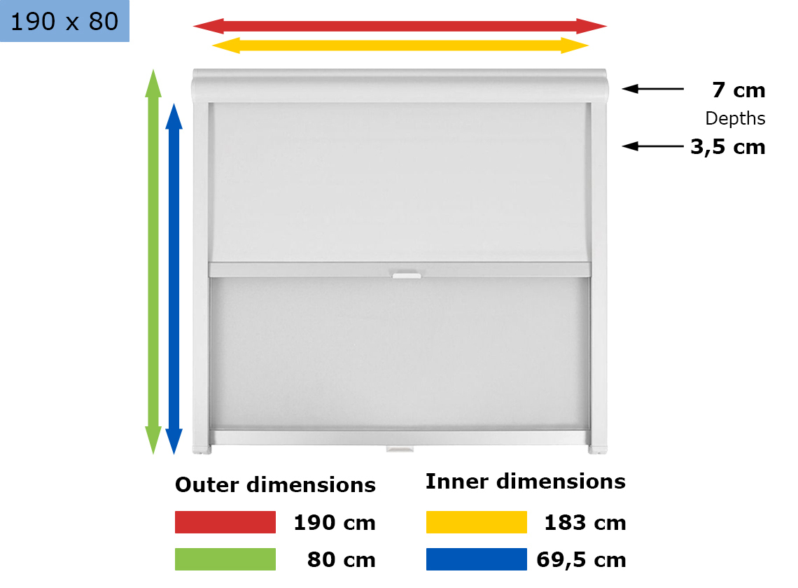 Remis Remiflair I combirollo grey - 190 x 80 cm
