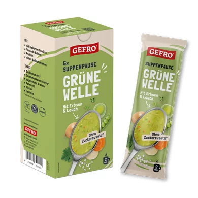 Suppenpause Grüne Welle: mit Erbsen & Lauch