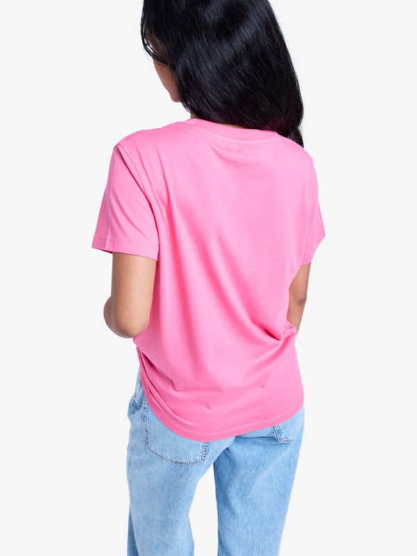 Ocean Road Art T-shirt à manches courtes Rose Femme