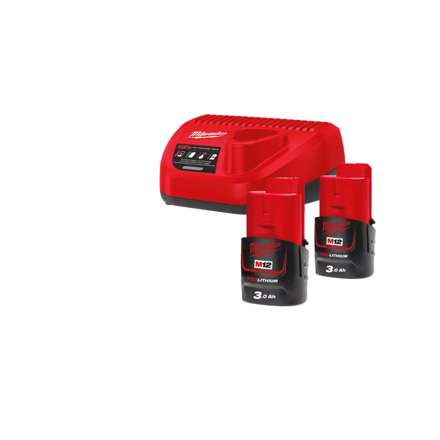 Milwaukee M12™ NRG-302 NRG pack (2x 3.0 Ah accu)