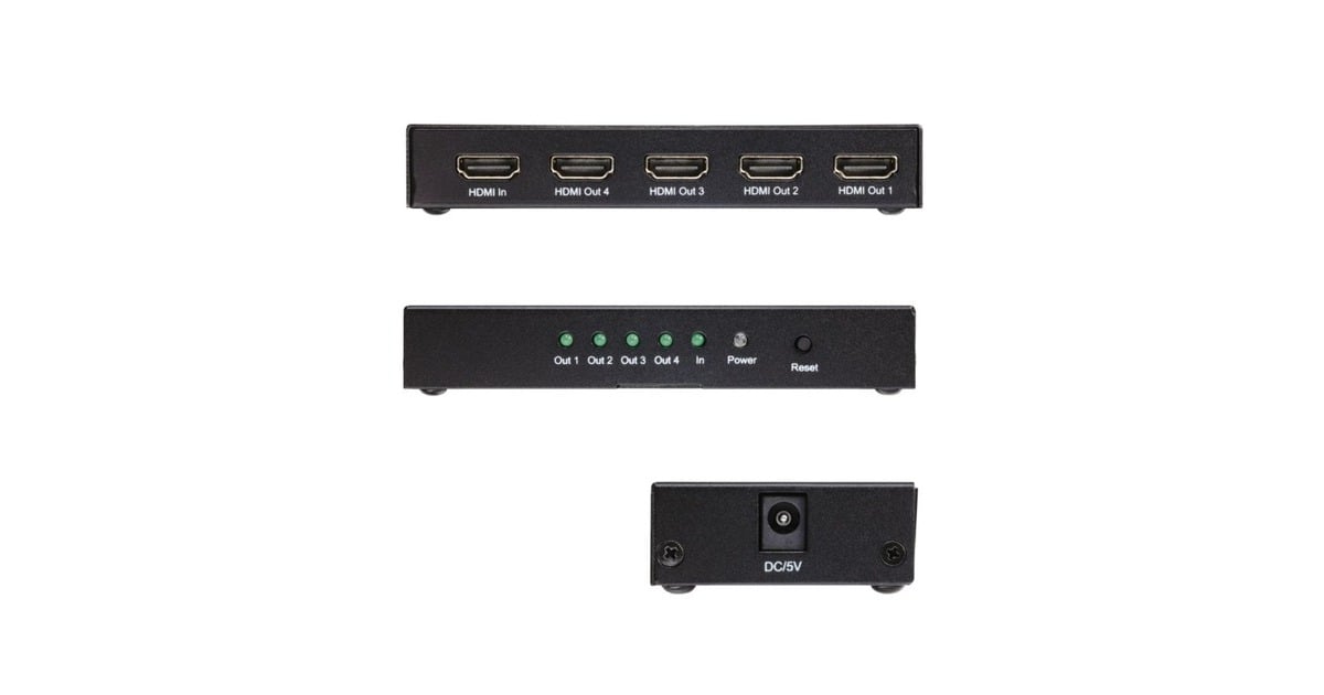 Club 3DHDMI Splitter 1x > 4x HDMI 4K 120Hz  (Zwart)