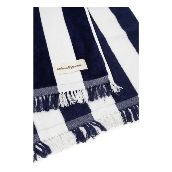 Business & Pleasure Co. Serviette de plage avec trou Holiday | Bleu marine