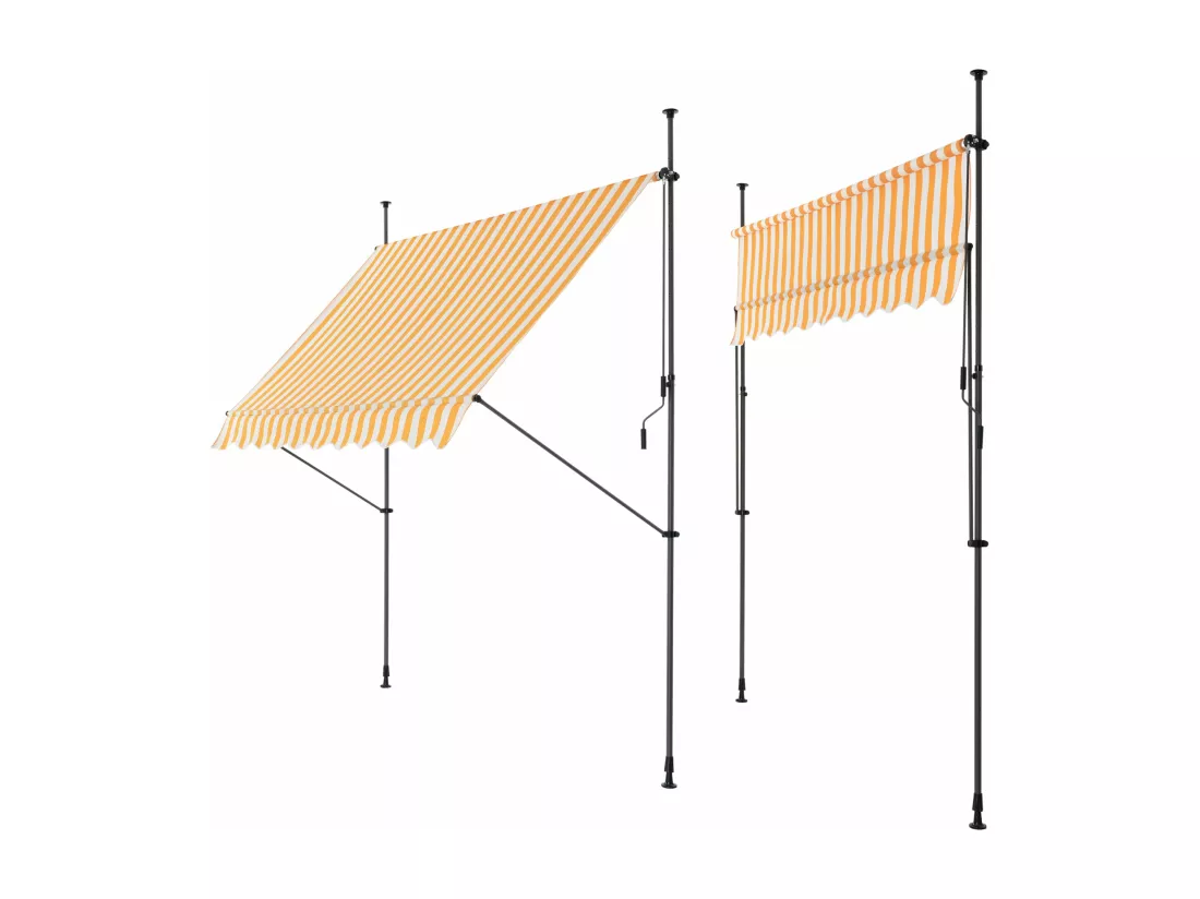 Store banne téléscopique acier blanche 200 x 120 x 200 cm 03_0008322